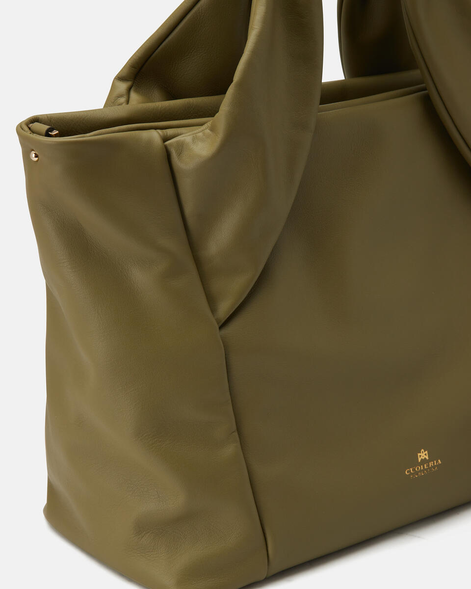 LARGE SHOPPING Olive  - Bags - Special Price - Cuoieria Fiorentina