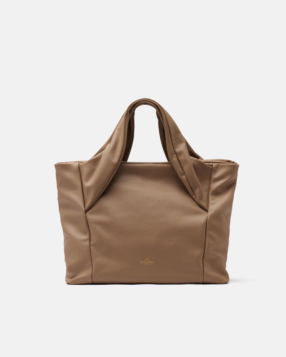 LARGE SHOPPING Taupe  - Bags - Special Price - Cuoieria Fiorentina