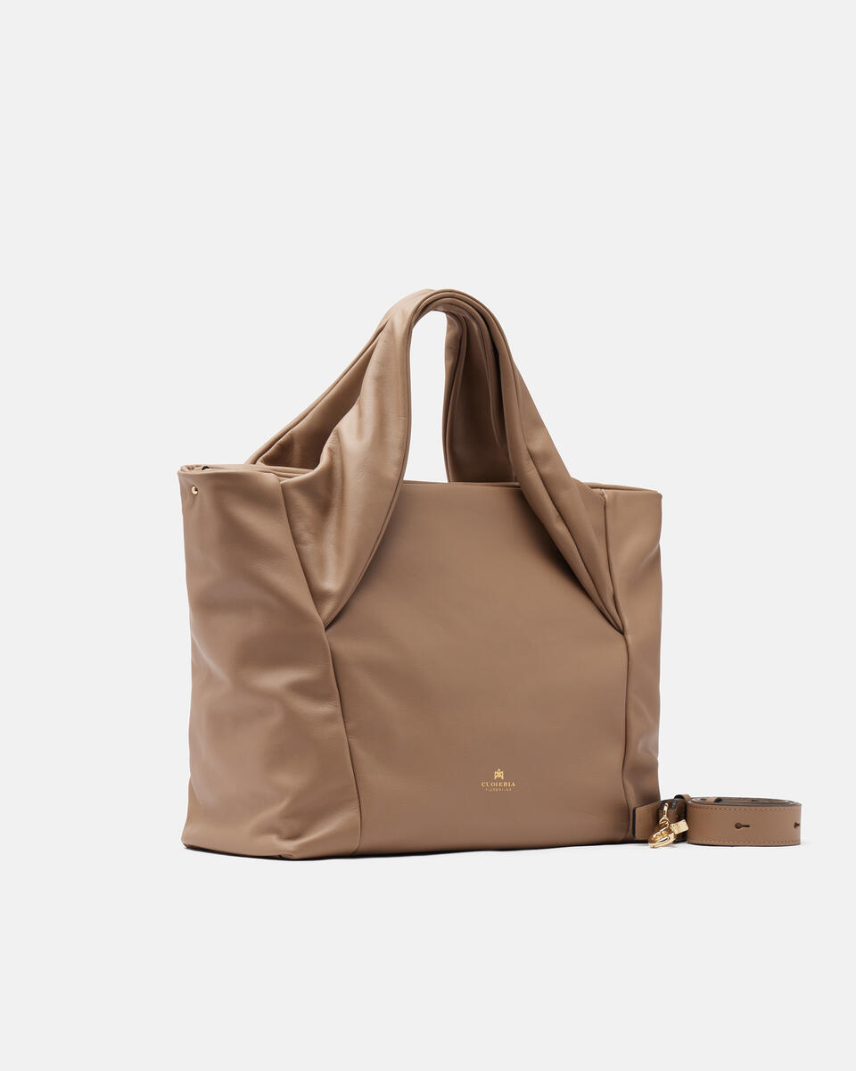 LARGE SHOPPING Taupe  - Bags - Special Price - Cuoieria Fiorentina