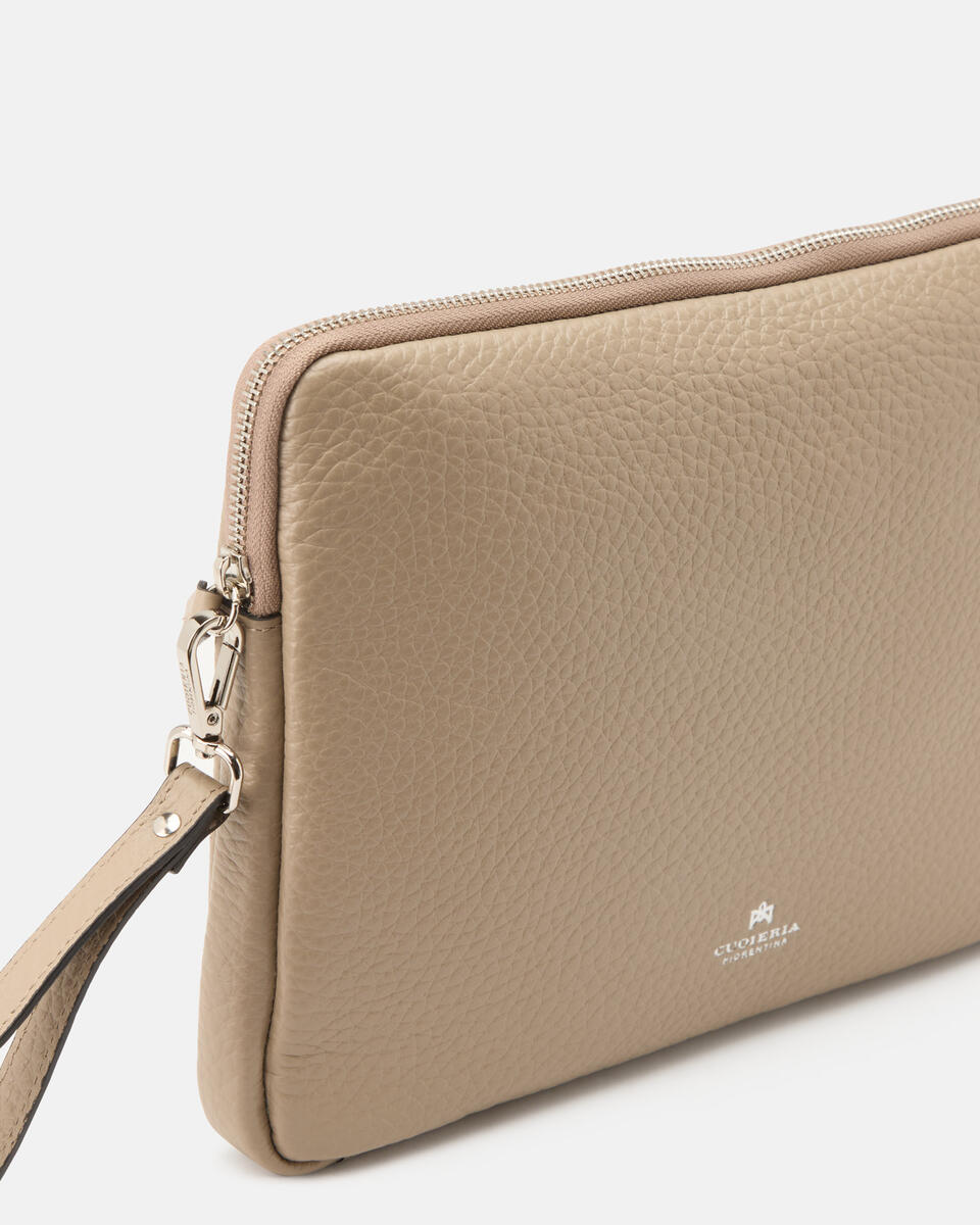 POCHETTE Taupe  - Cuoieria Fiorentina