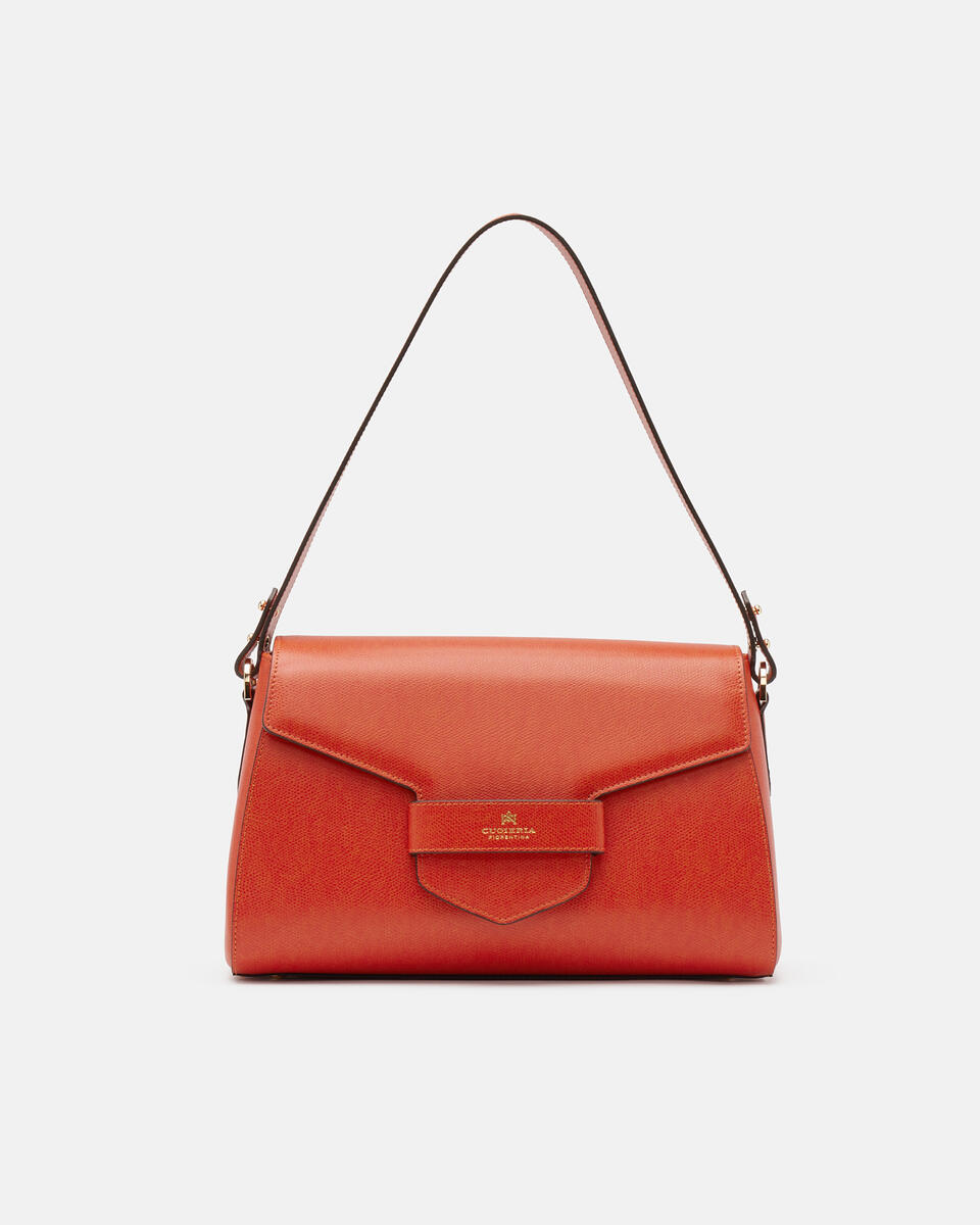 Maia Large Flap bag Arancio bruciato  - Borse A Spalla - Borse Donna - Borse - Cuoieria Fiorentina