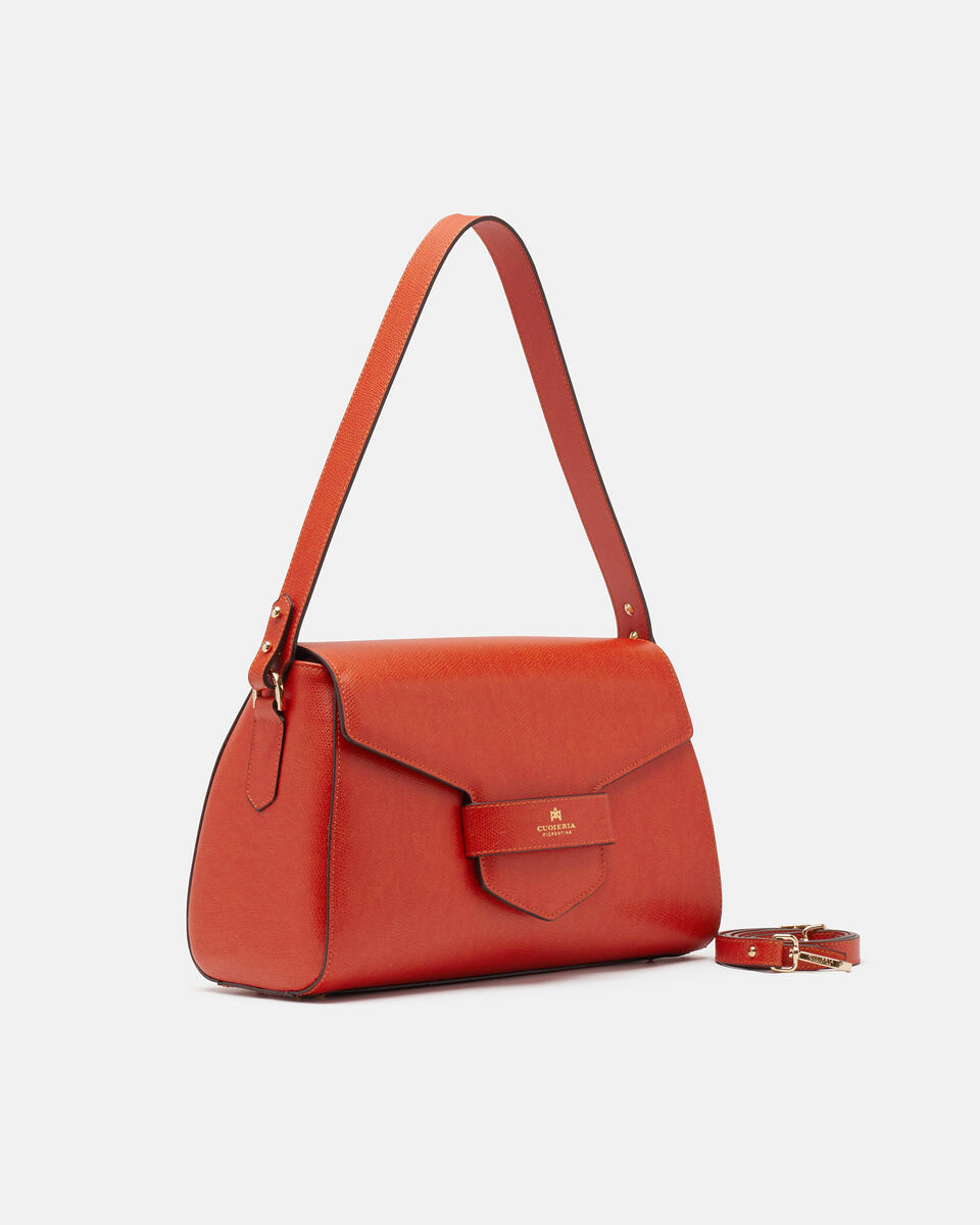 Maia Large Flap bag Arancio bruciato  - Borse A Spalla - Borse Donna - Borse - Cuoieria Fiorentina