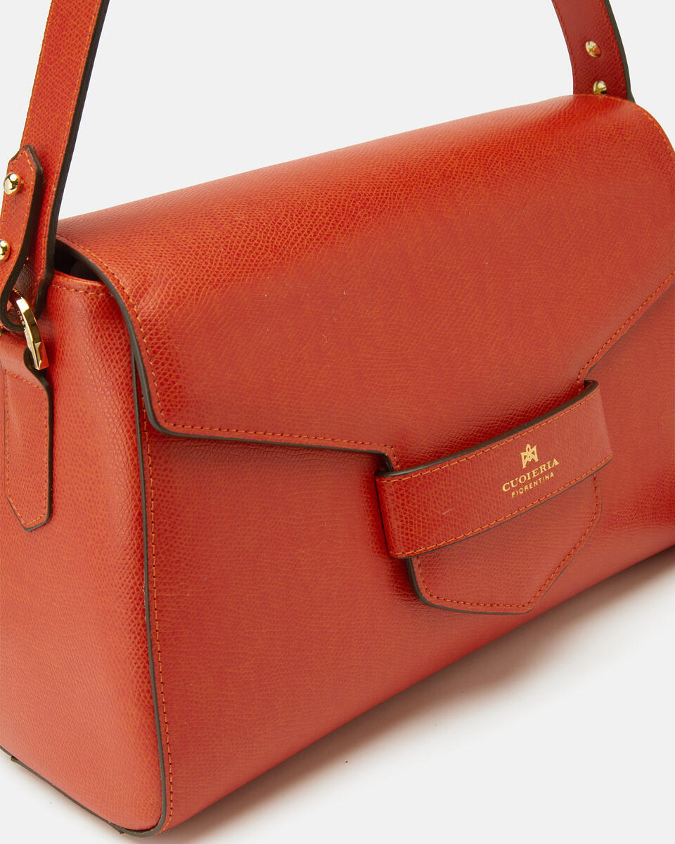 Flap bag Burnt orange  - Shoulder Bags - Women's Bags - Bags - Cuoieria Fiorentina