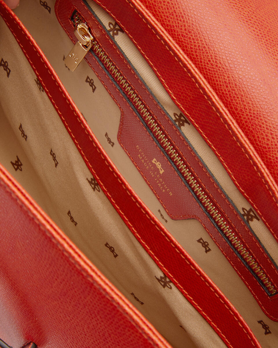 Flap bag Burnt orange  - Shoulder Bags - Women's Bags - Bags - Cuoieria Fiorentina