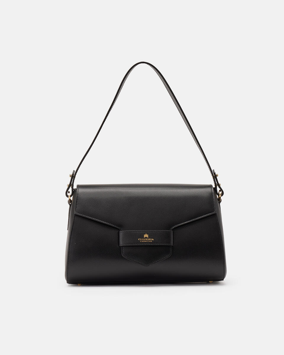 Maia Large Flap bag Nero  - Borse A Spalla - Borse Donna - Borse - Cuoieria Fiorentina