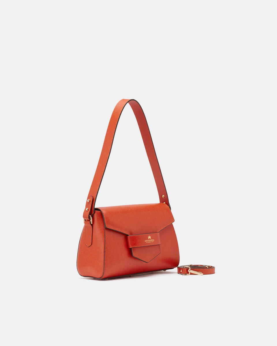 Maia Small Flap bag Arancio bruciato  - Cuoieria Fiorentina