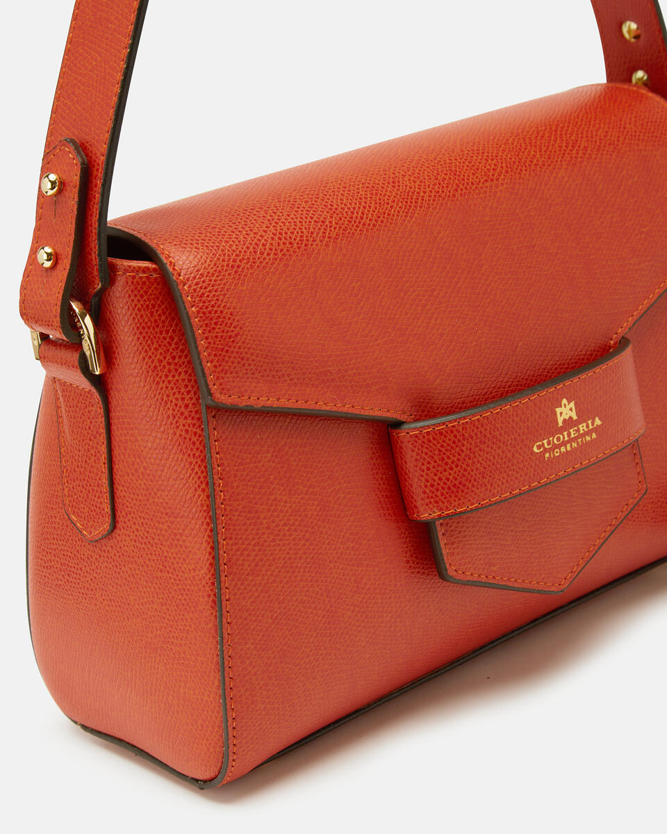 Maia Small Flap bag Arancio bruciato  - Cuoieria Fiorentina