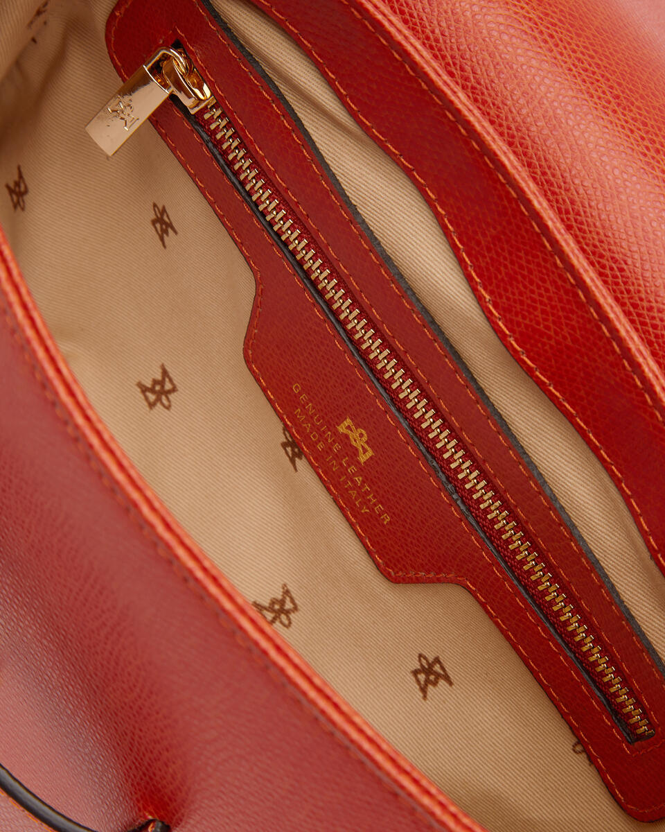 Maia Small Flap bag Arancio bruciato  - Cuoieria Fiorentina
