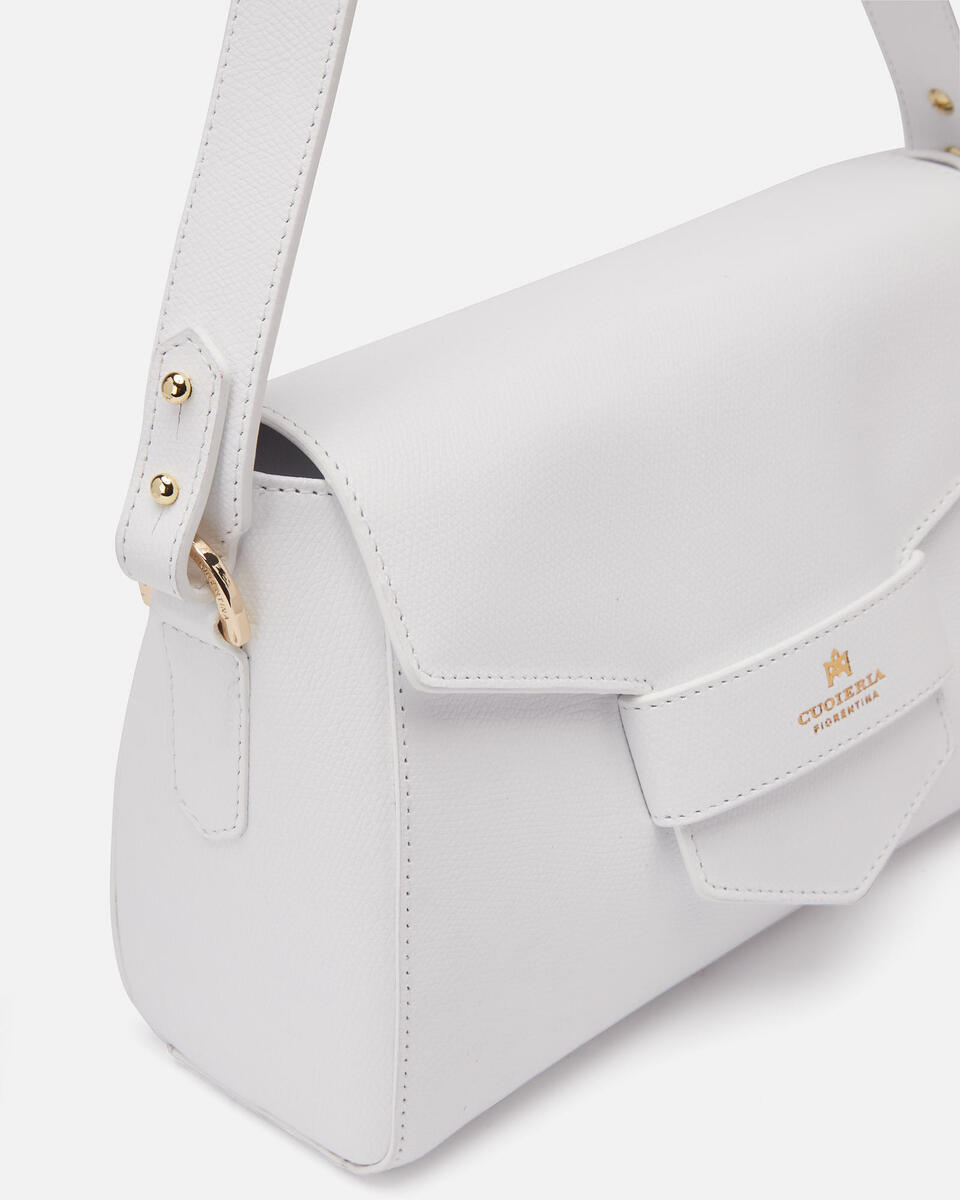 Small flap bag White  - Shoulder Bags - Women's Bags - Bags - Cuoieria Fiorentina