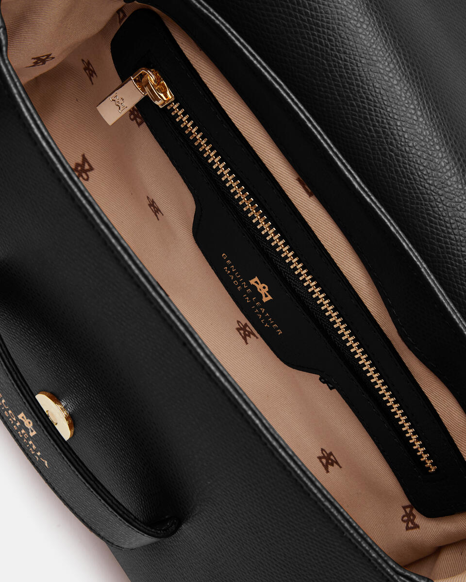 Maia Small Flap bag Nero  - Cuoieria Fiorentina