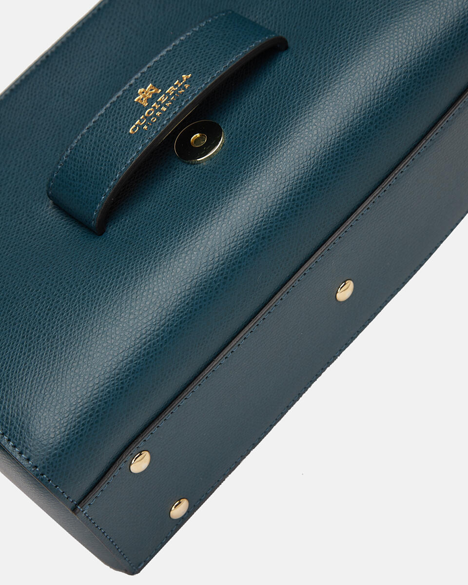 Small flap bag Petrol  - Messenger Bags - Women's Bags - Bags - Cuoieria Fiorentina