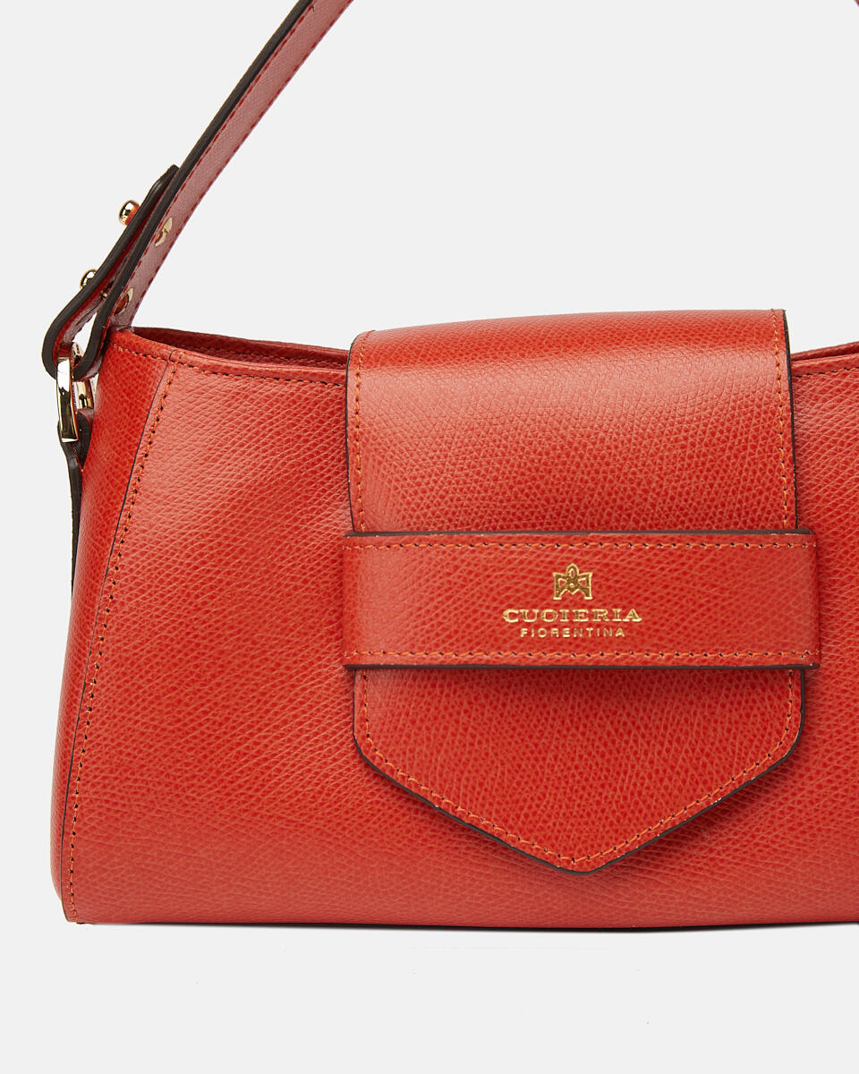 Flap Bag Burnt orange  - Mini Bags - Women's Bags - Bags - Cuoieria Fiorentina