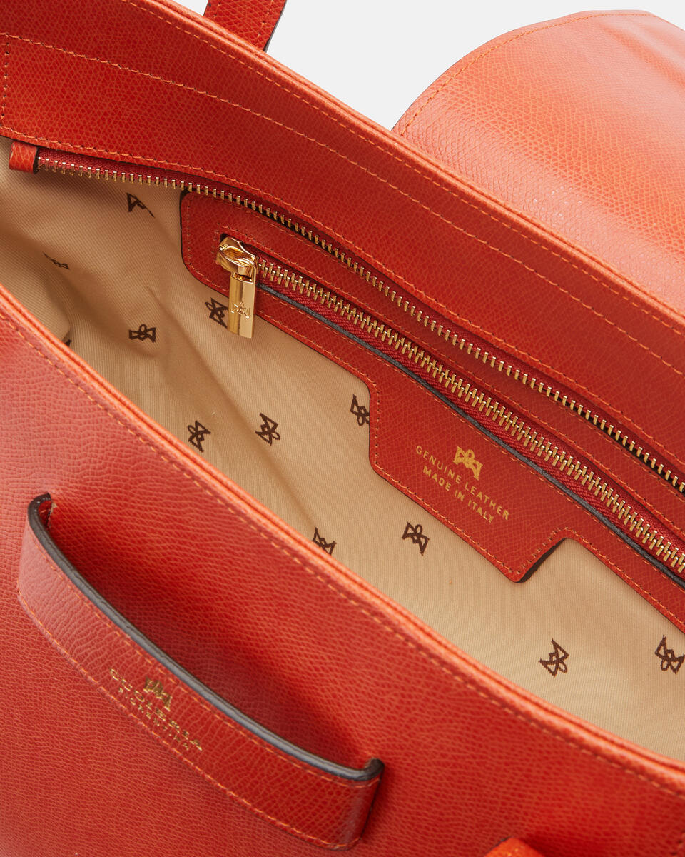 Maia Shopping bag melody Arancio bruciato  - Shopping - Borse Donna - Borse - Cuoieria Fiorentina