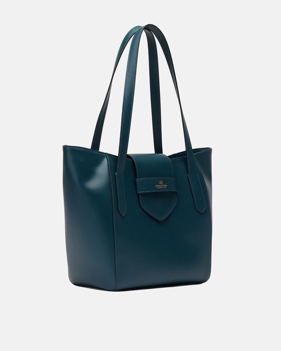 Maia Shopping bag melody Petrolio  - Cuoieria Fiorentina