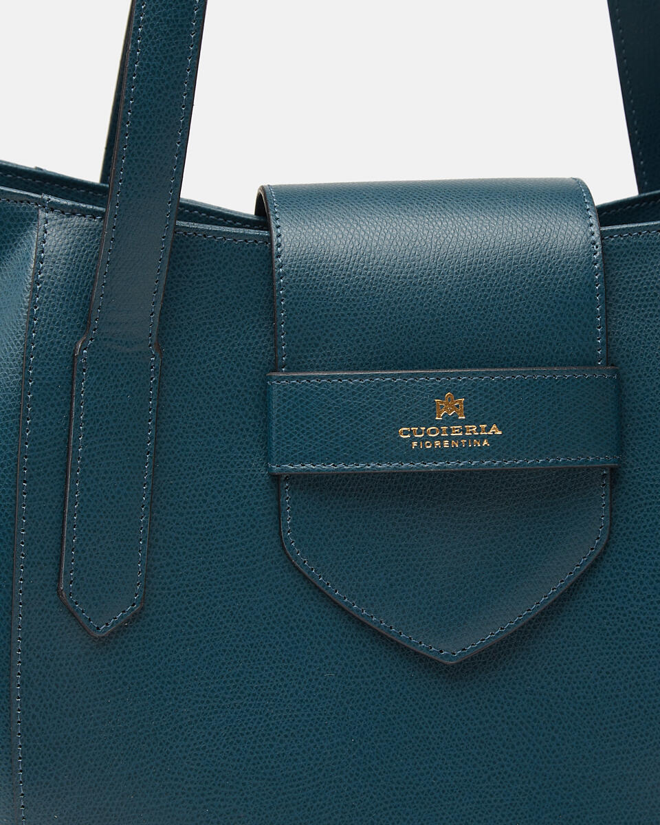 Maia Shopping bag melody Petrolio  - Cuoieria Fiorentina