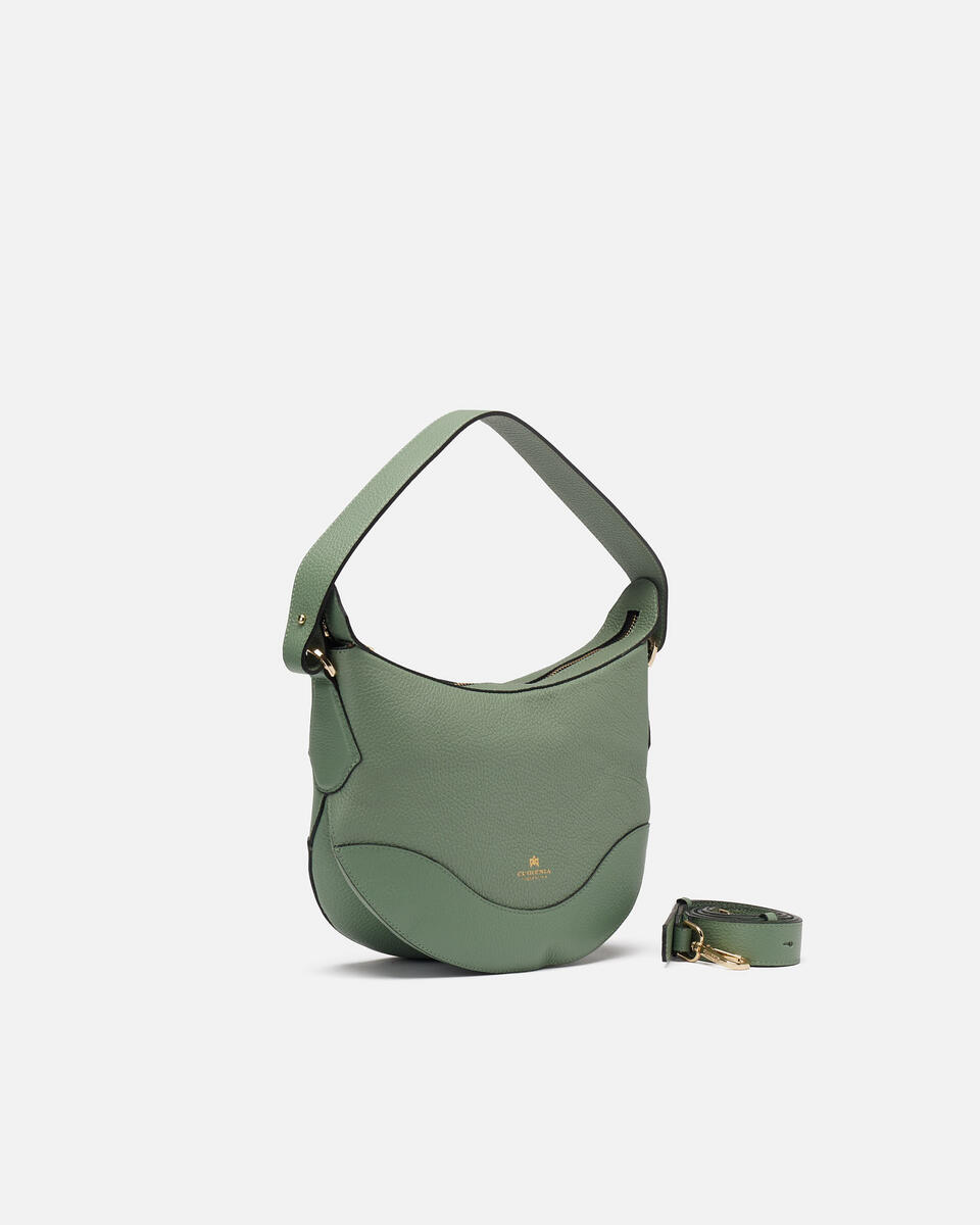 HOBO BAG Sage green  - Shoulder Bags - Women's Bags - Bags - Cuoieria Fiorentina