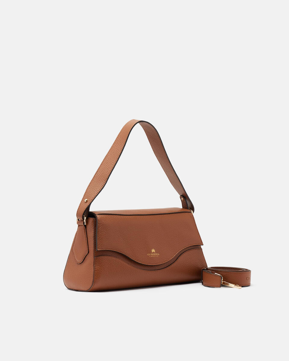 Cora flap baguette Caramel  - Messenger - Borse Donna - Borse - Cuoieria Fiorentina
