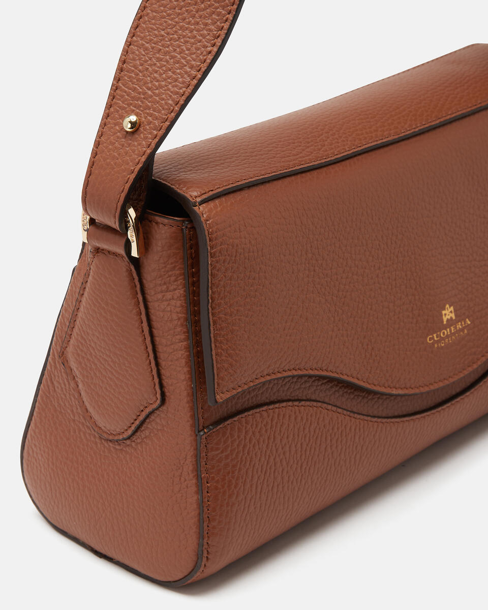 Cora flap baguette Caramel  - Messenger - Borse Donna - Borse - Cuoieria Fiorentina