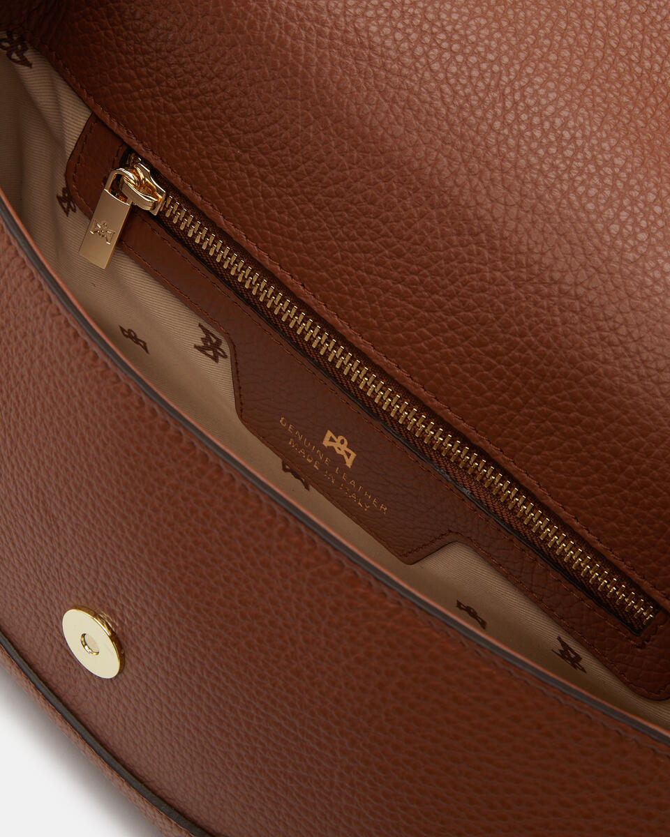 Cora flap baguette Caramel  - Messenger - Borse Donna - Borse - Cuoieria Fiorentina