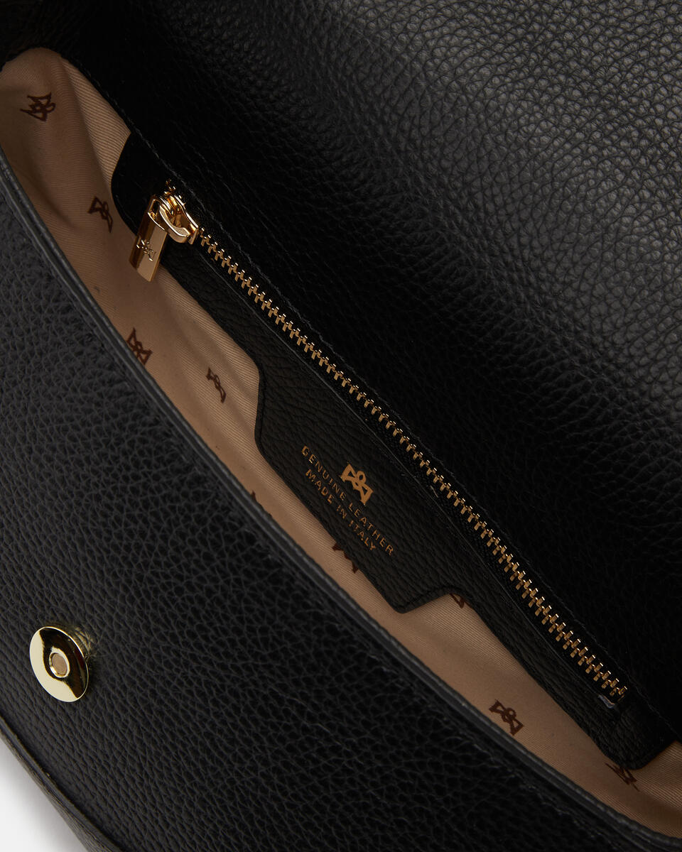 Cora flap baguette Nero  - Messenger - Borse Donna - Borse - Cuoieria Fiorentina