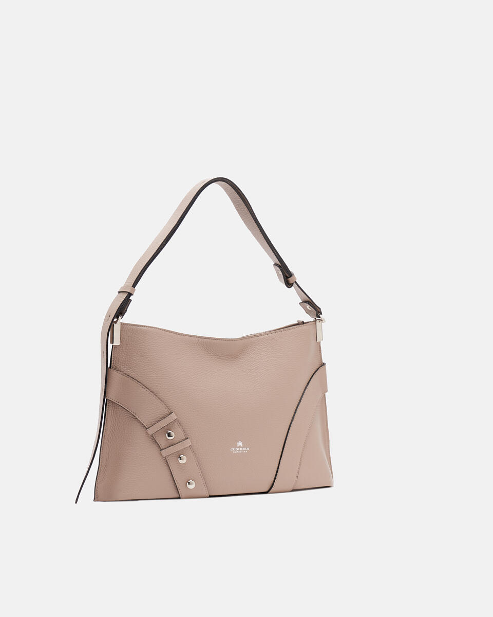 Hobo Taupe  - Shoulder Bags - Women's Bags - Bags - Cuoieria Fiorentina