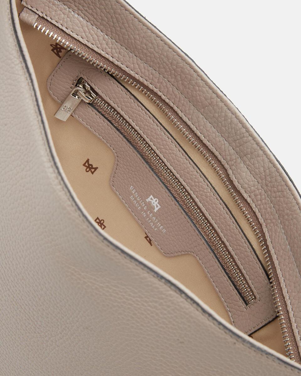 Hobo Taupe  - Shoulder Bags - Women's Bags - Bags - Cuoieria Fiorentina