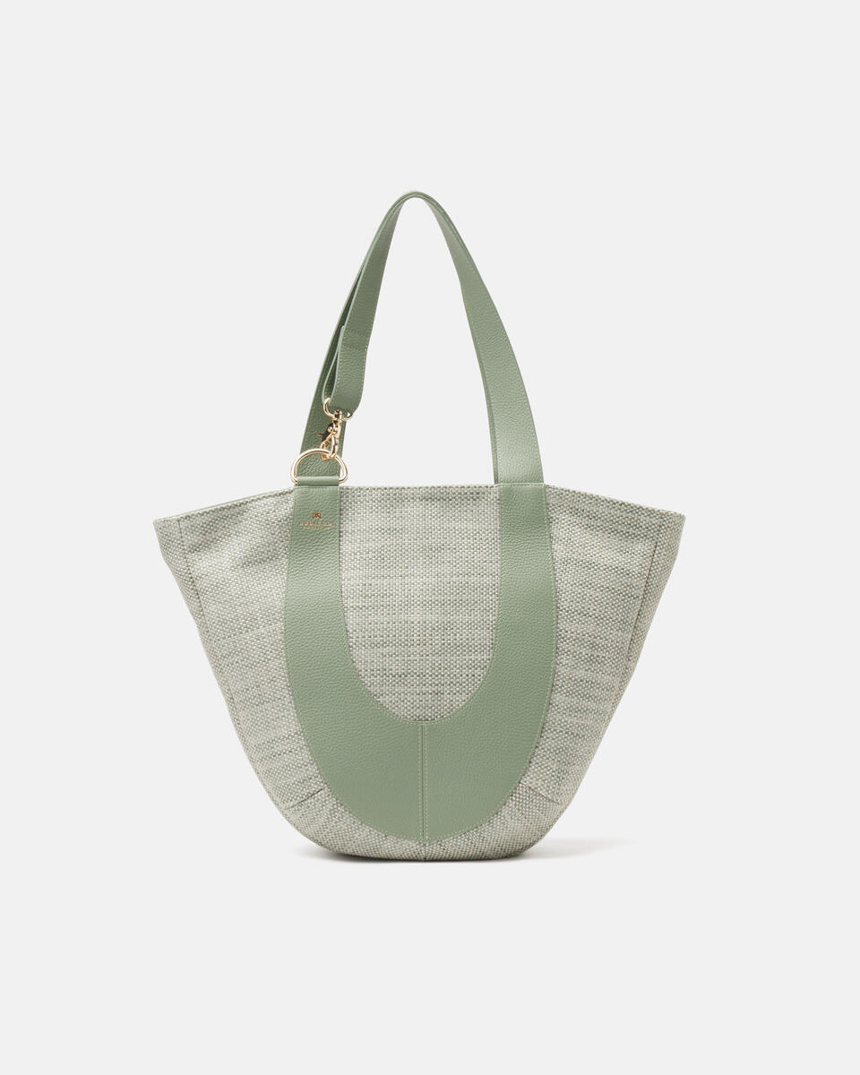 SHOPPING BAG Sage green  - Shopping - Women's Bags - Bags - Cuoieria Fiorentina