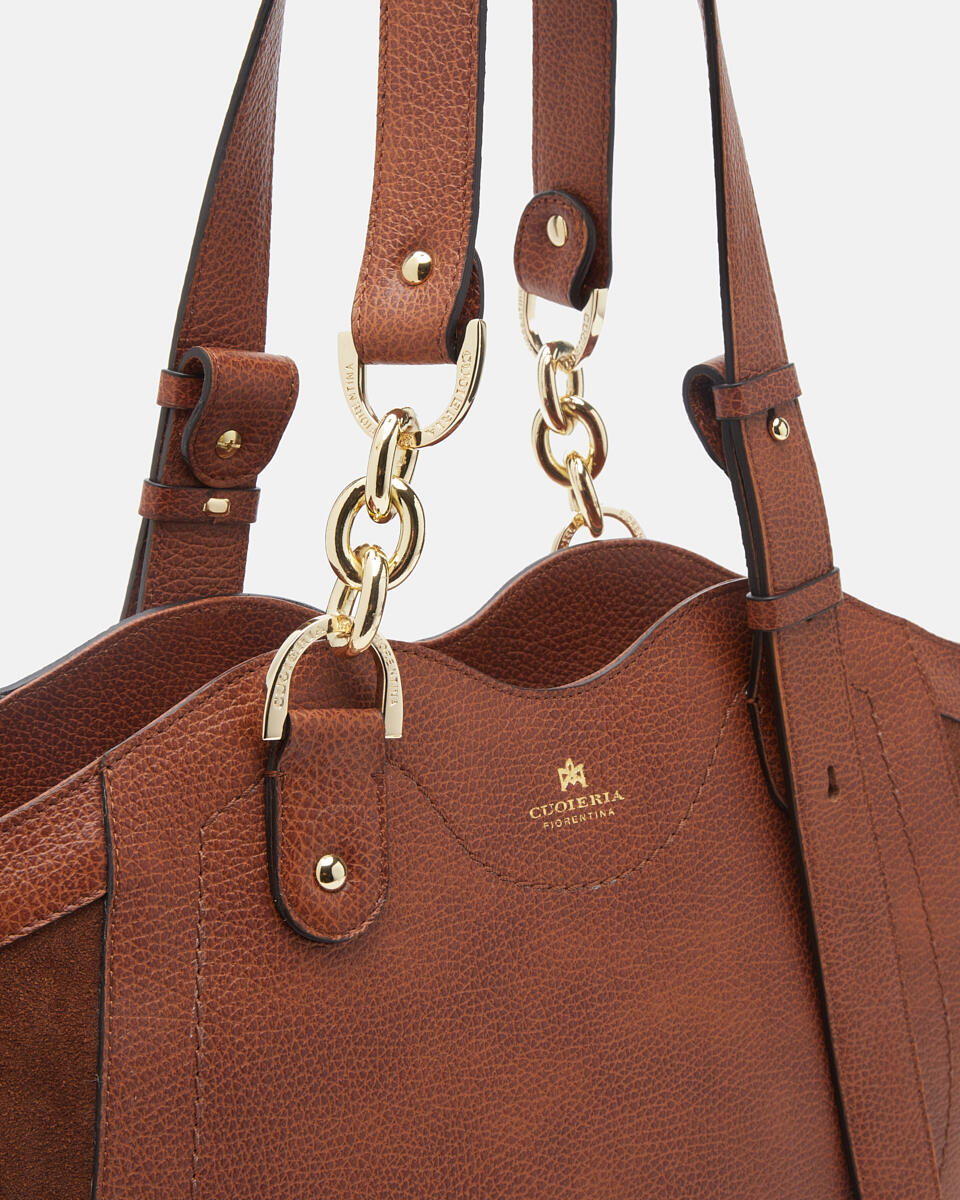 SHOPPING BAG Caramel  - Shopping - Women's Bags - Bags - Cuoieria Fiorentina