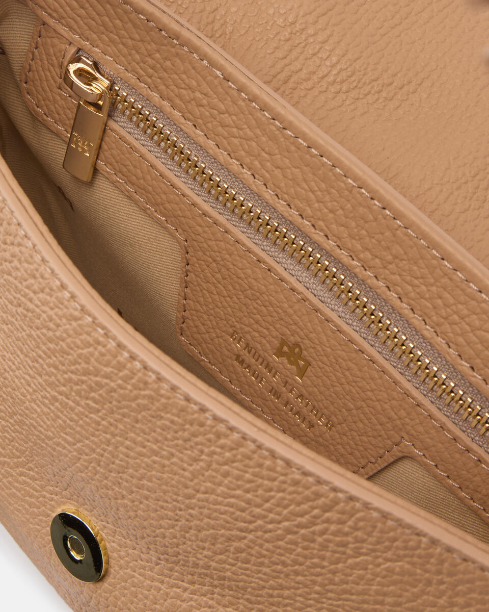Charlotte small messenger Dollaro Nude  - Mini Bags - Borse Donna - Borse - Cuoieria Fiorentina