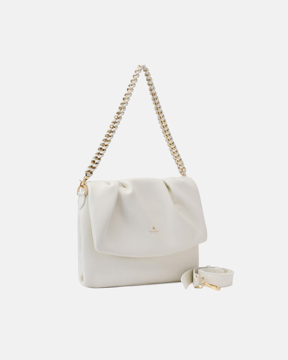 Charlotte dollaro medium messenger Bianco  - Cuoieria Fiorentina