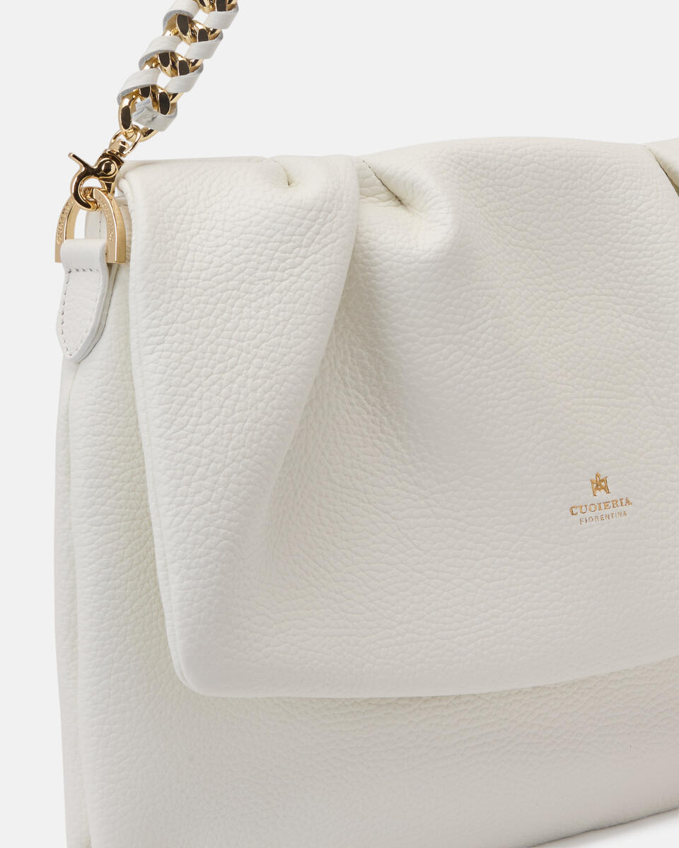 Charlotte dollaro medium messenger Bianco  - Cuoieria Fiorentina