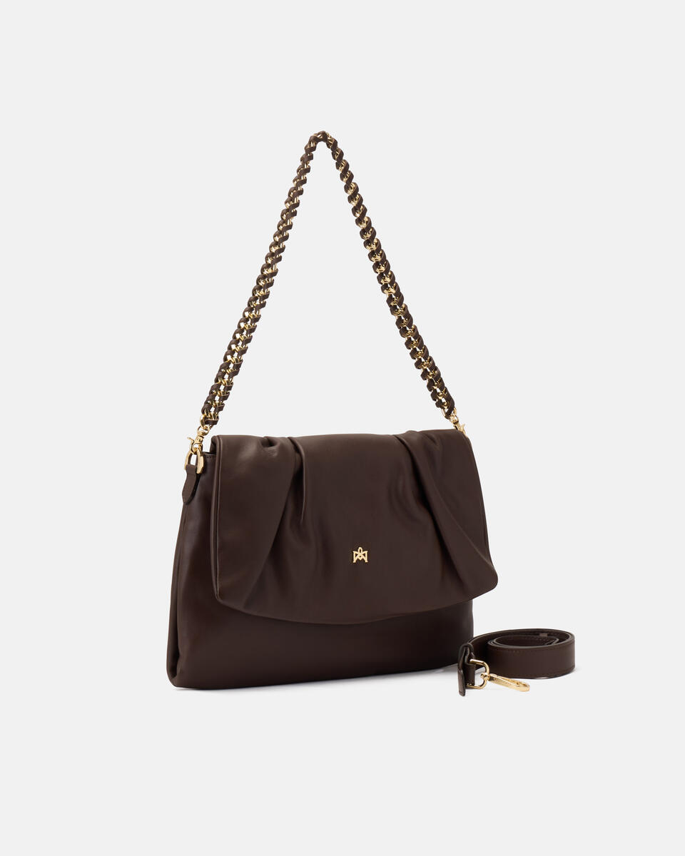 Charlotte medium messenger Cioccolato  - Borse A Spalla - Borse Donna - Borse - Cuoieria Fiorentina