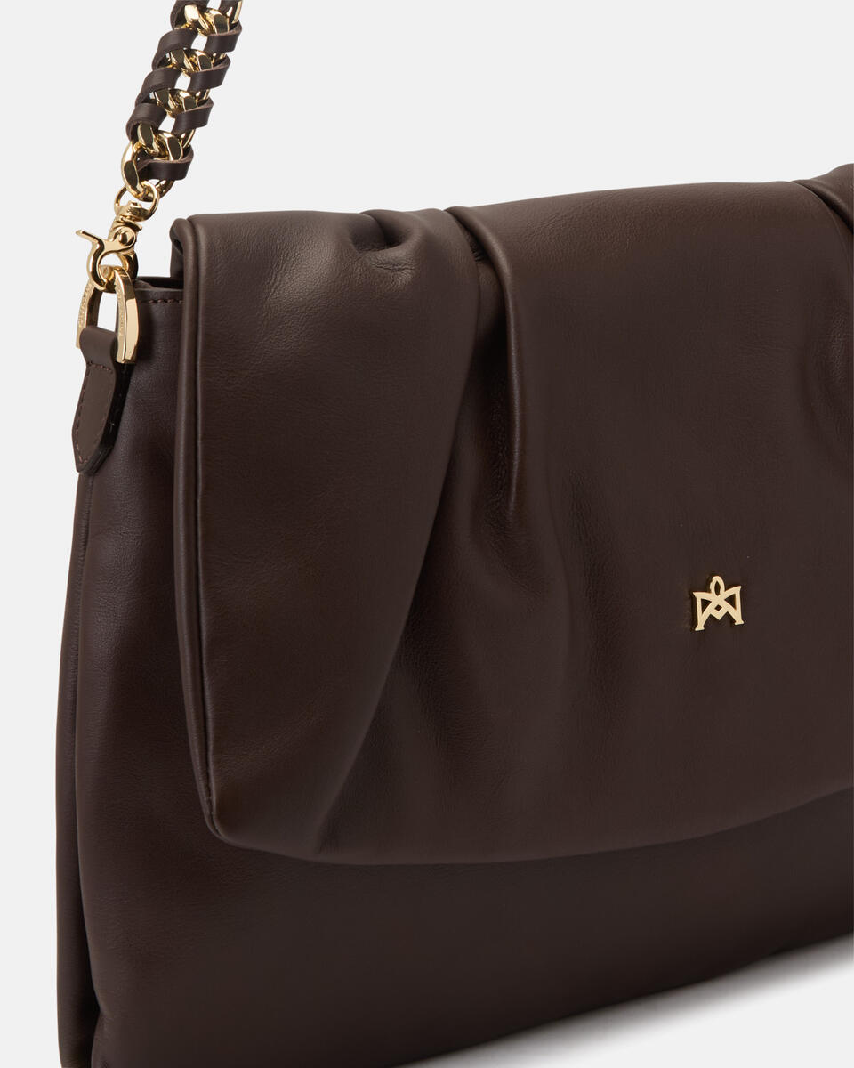 Charlotte medium messenger Cioccolato  - Borse A Spalla - Borse Donna - Borse - Cuoieria Fiorentina