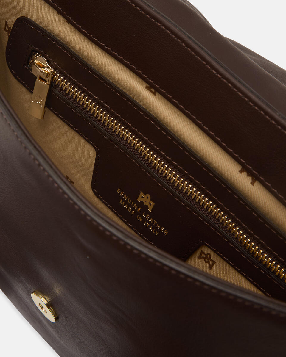 Charlotte medium messenger Cioccolato  - Borse A Spalla - Borse Donna - Borse - Cuoieria Fiorentina