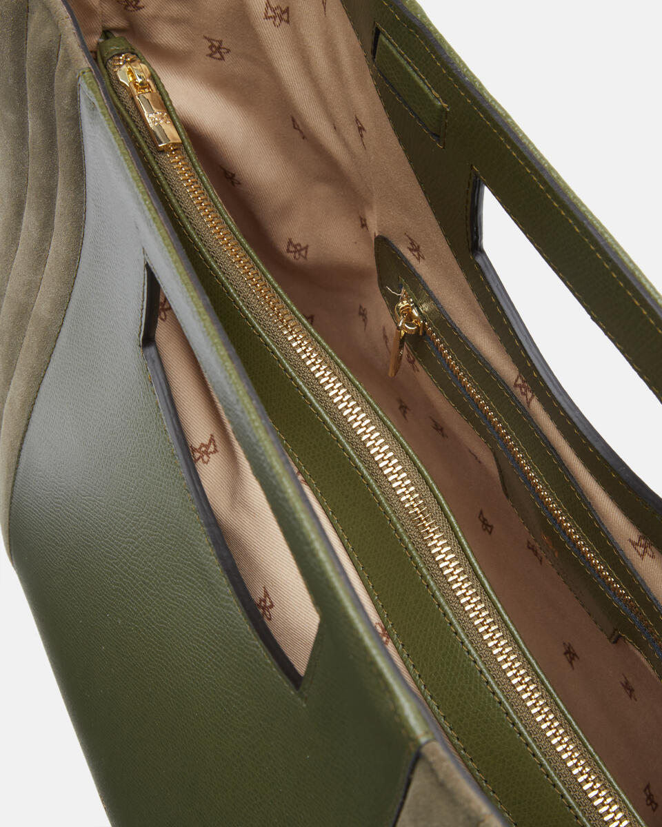 Jane Borsa large manico incasso Militare  - Tote Bag - Borse Donna - Borse - Cuoieria Fiorentina