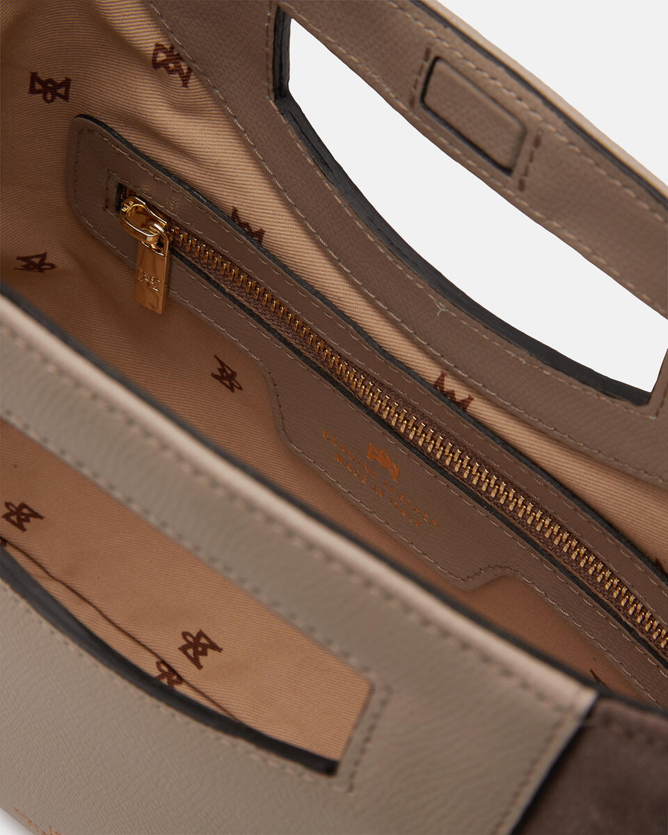 Small bucket bag Taupe  - Tote Bag - Women's Bags - Bags - Cuoieria Fiorentina