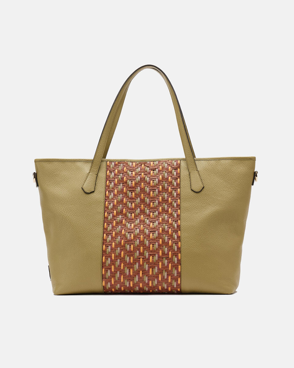 Shopping Bag Olive  - Bags - Special Price - Cuoieria Fiorentina