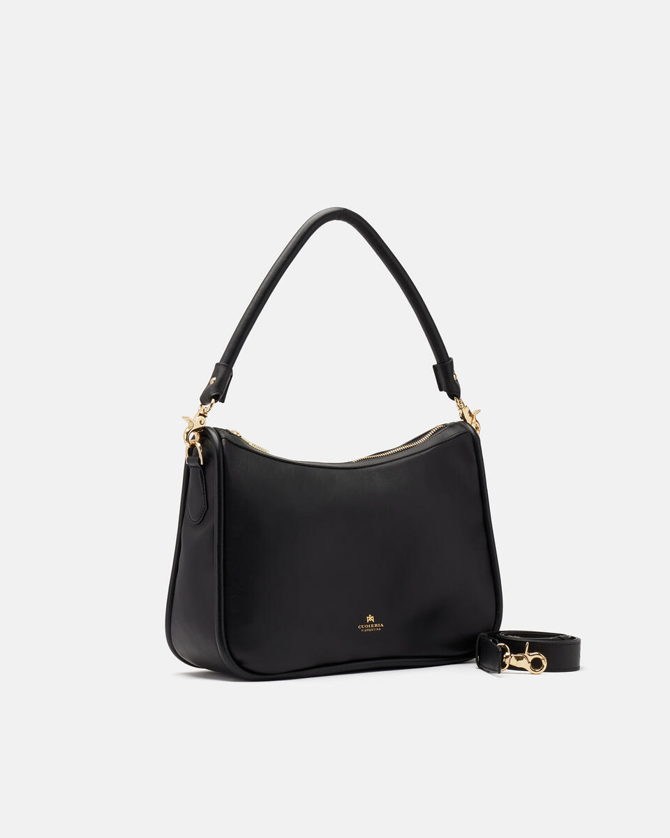 Linda Hobo Nero  - Borse A Spalla - Borse Donna - Borse - Cuoieria Fiorentina