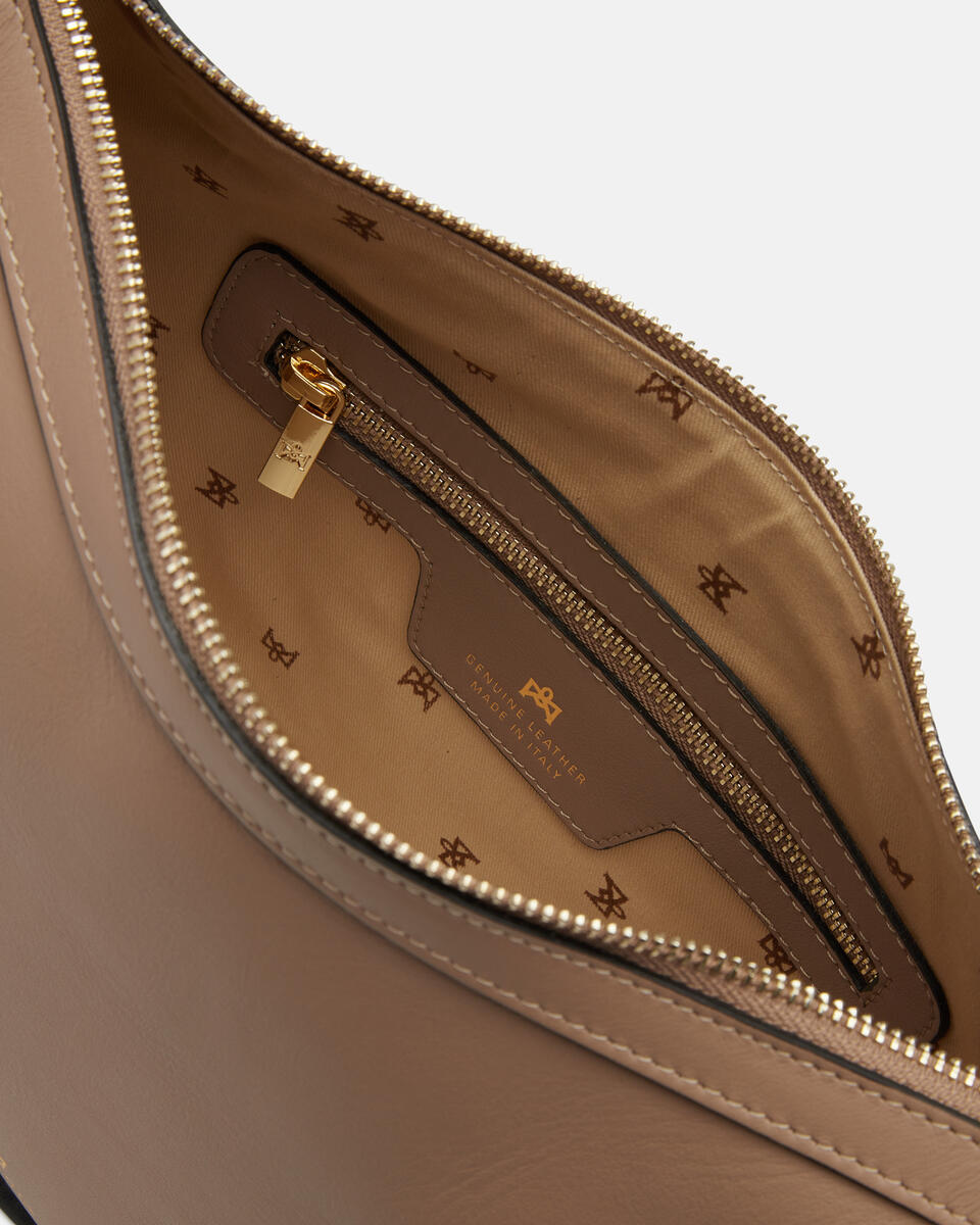Hobo Taupe  - Shoulder Bags - Women's Bags - Bags - Cuoieria Fiorentina
