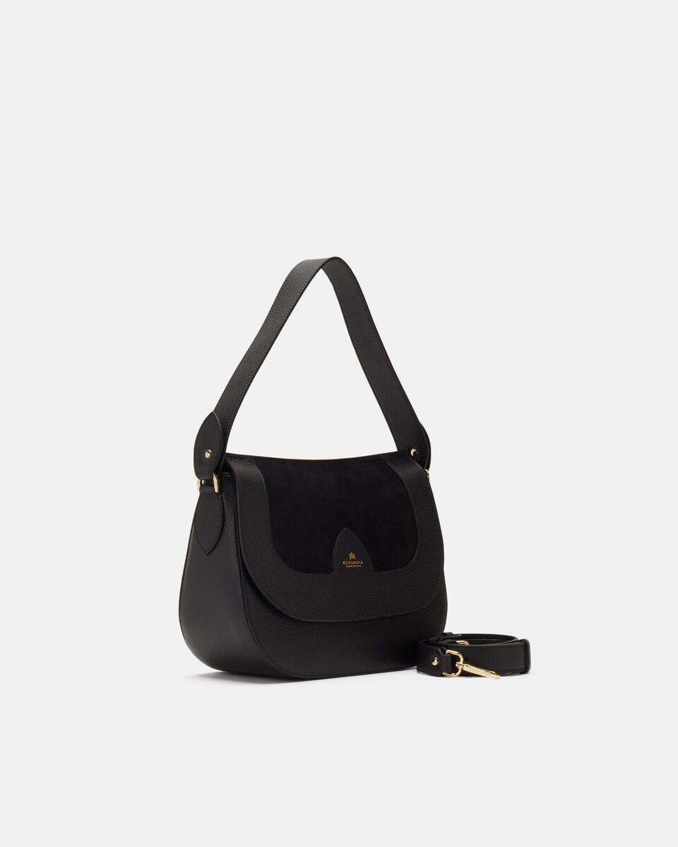 LARGE MESSENGER Black  - Shoulder Bags - Women's Bags - Bags - Cuoieria Fiorentina