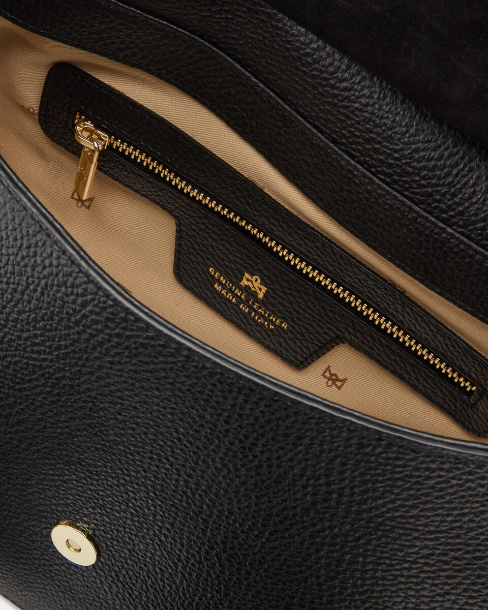 LARGE MESSENGER Black  - Shoulder Bags - Women's Bags - Bags - Cuoieria Fiorentina