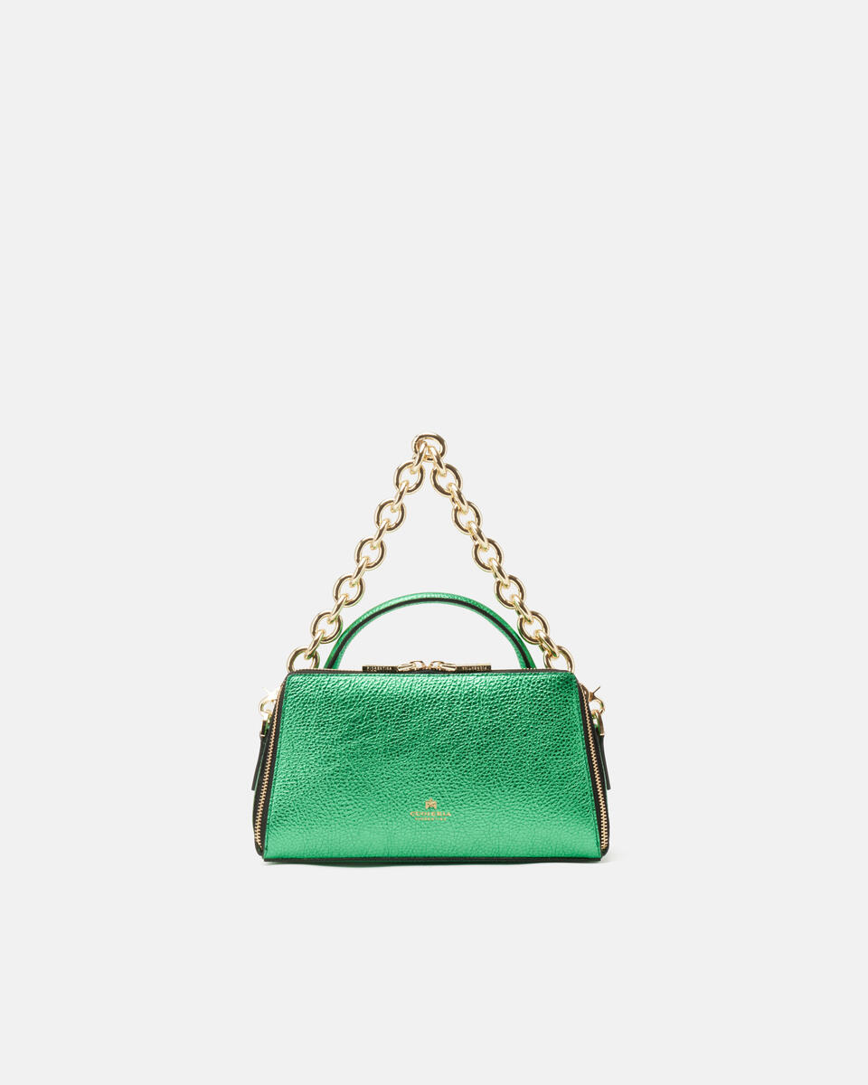 Patty Tote Bag metallizzata Verde  - Mini Bag - Borse Donna - Borse - Cuoieria Fiorentina