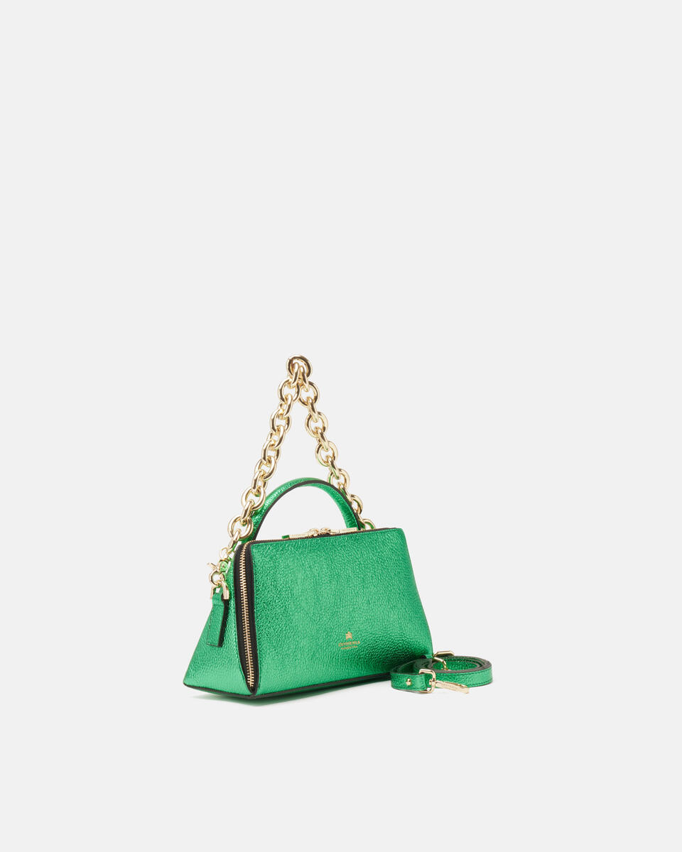 Patty Tote Bag metallizzata Verde  - Mini Bag - Borse Donna - Borse - Cuoieria Fiorentina