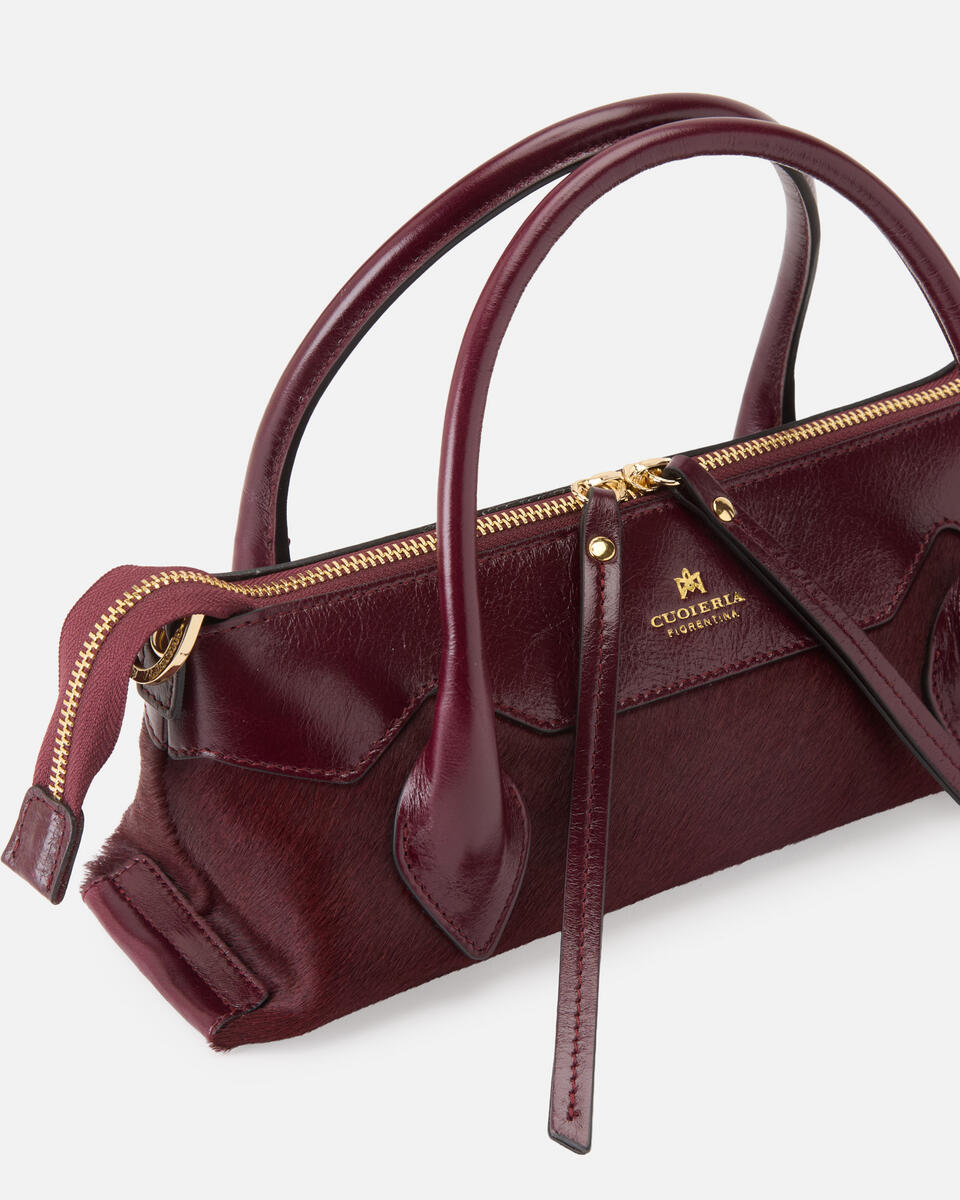 Holly Small tote cavallino Amarena  - Mini Bag - Borse Donna - Borse - Cuoieria Fiorentina