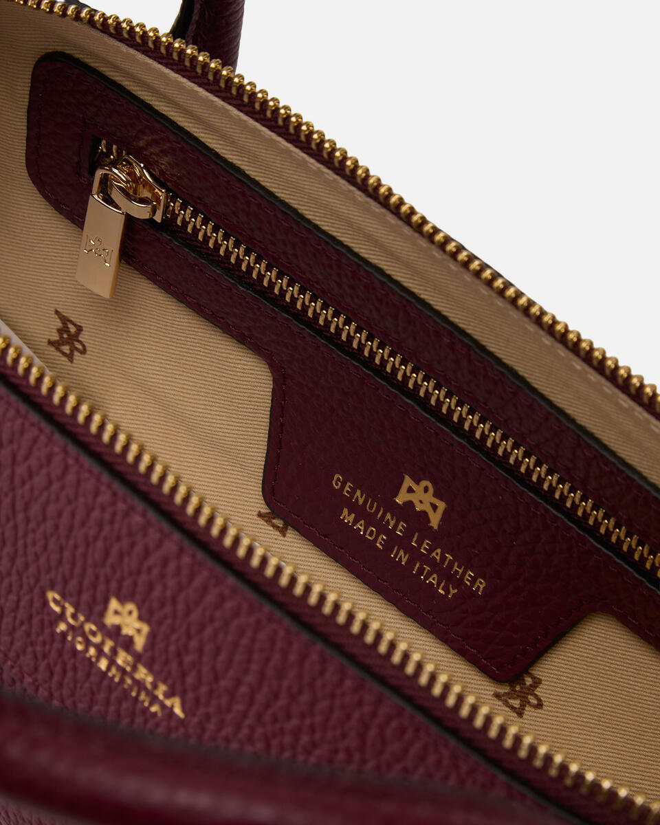 Holly Small tote dollaro Bordeaux  - Tote Bag - Borse Donna - Borse - Cuoieria Fiorentina
