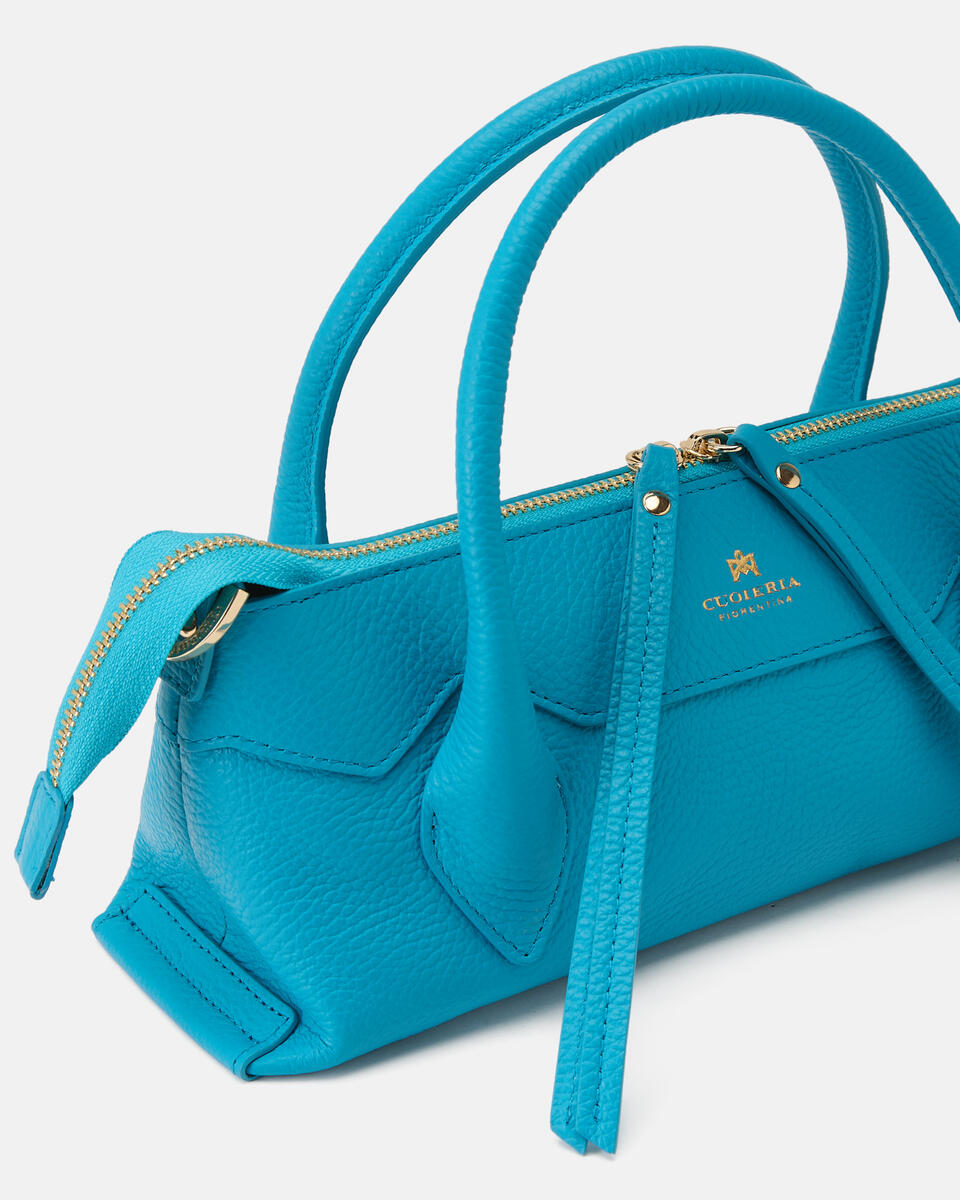 MINI TOTE BAG Turquoise  - Tote Bag - Women's Bags - Bags - Cuoieria Fiorentina