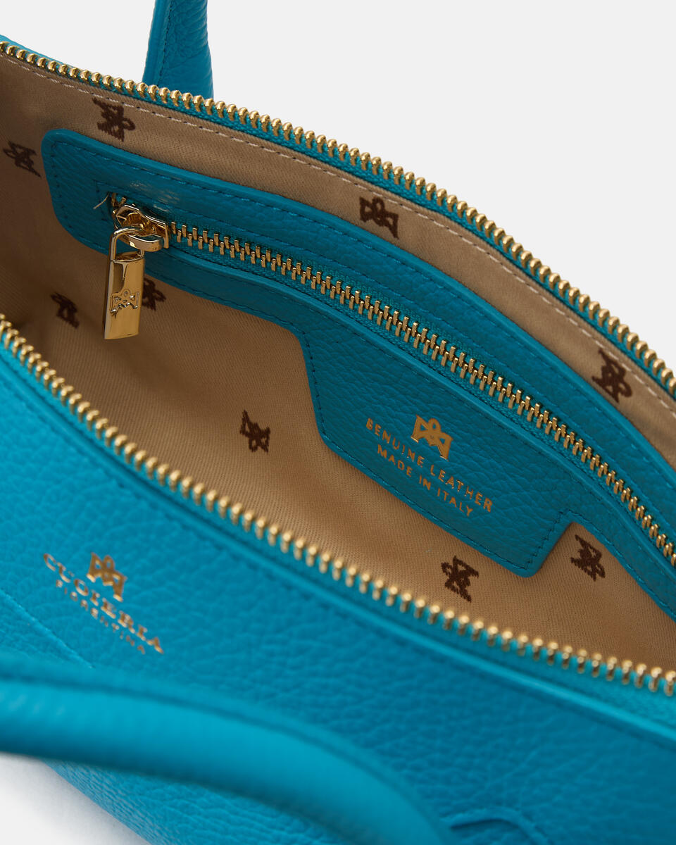 MINI TOTE BAG Turquoise  - Tote Bag - Women's Bags - Bags - Cuoieria Fiorentina