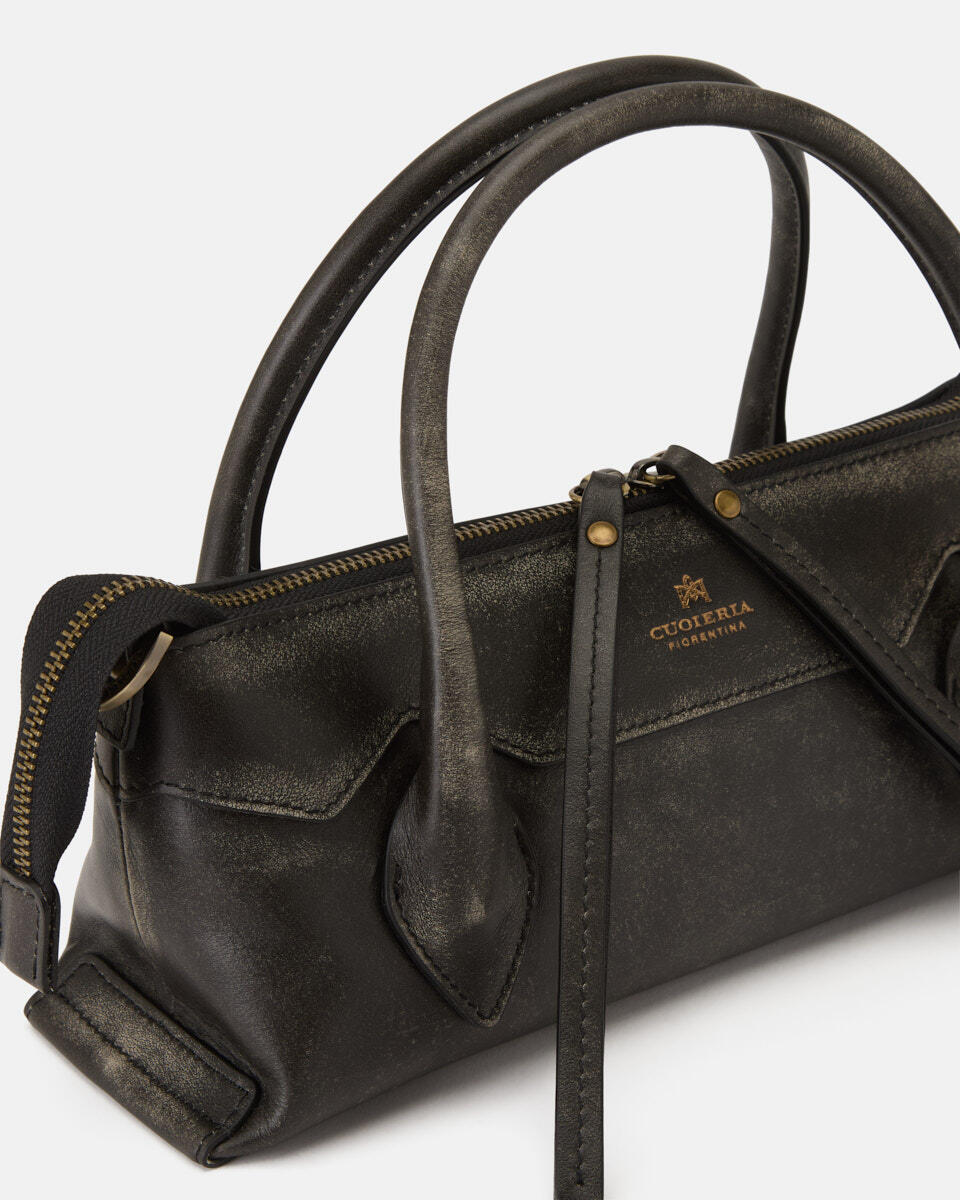 Holly Small tote Vitello Texas Nero  - Mini Bag - Borse Donna - Borse - Cuoieria Fiorentina
