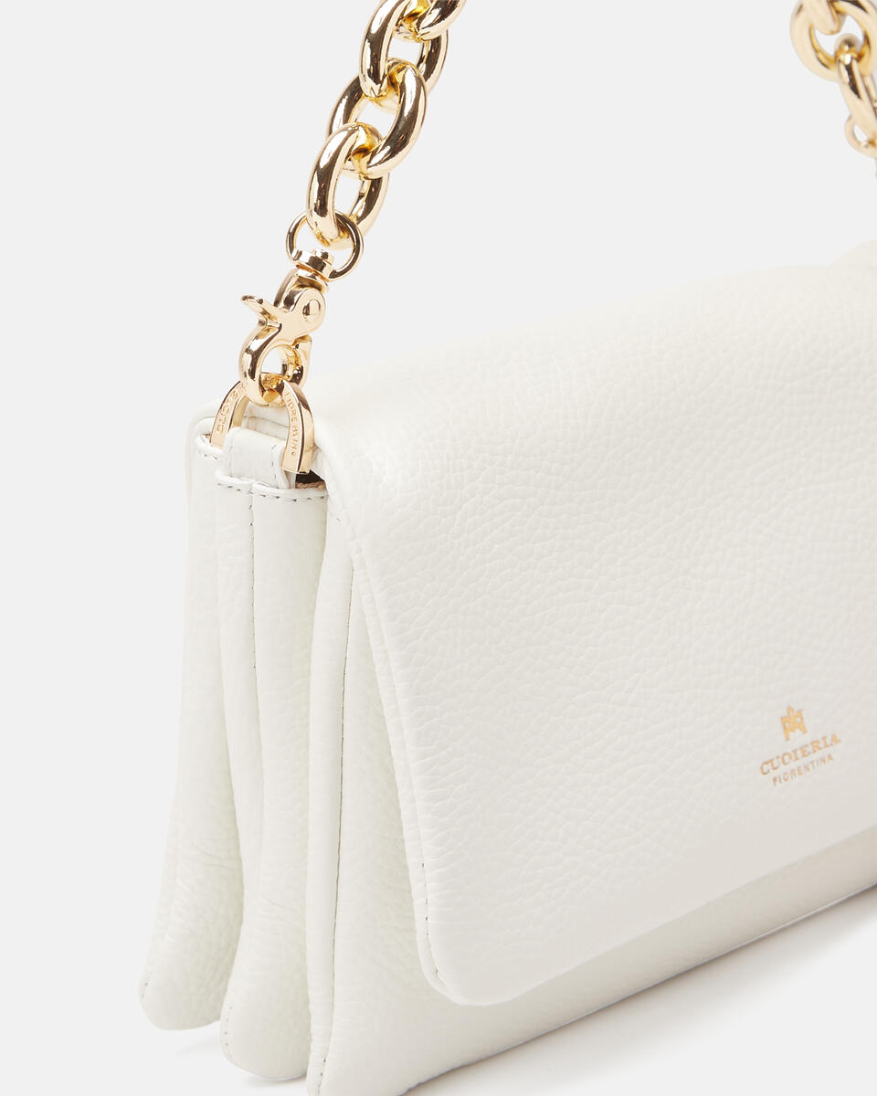 FLAP BAG White  - Mini Bags - Women's Bags - Bags - Cuoieria Fiorentina