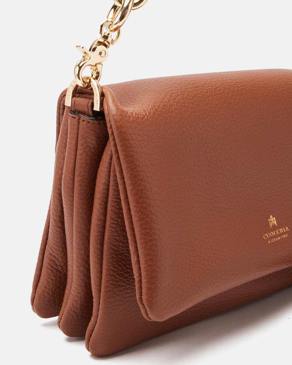 FLAP BAG Caramel  - Mini Bags - Women's Bags - Bags - Cuoieria Fiorentina